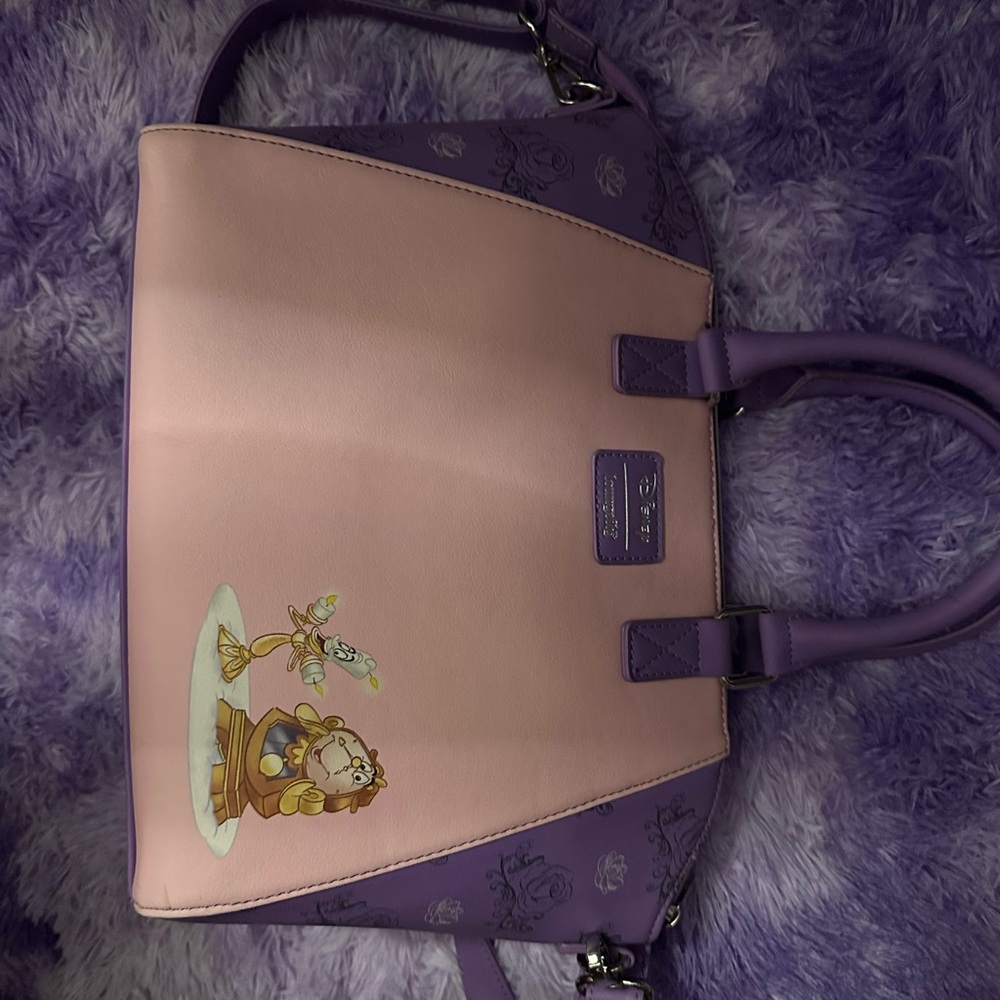 Loungefly Disney Winter Scene Purple Beauty And T… - image 2